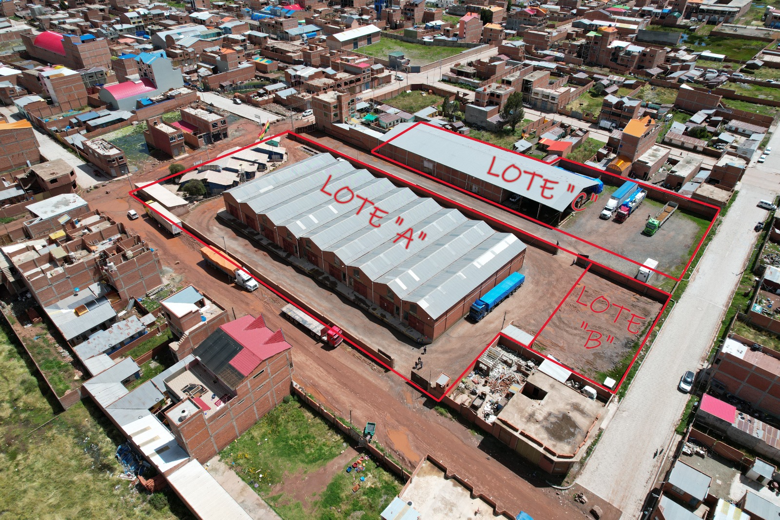 TERRENOS CON GALPONES Y OFICINAS A LA VENTA – DESAGUADERO (FRONTERA)